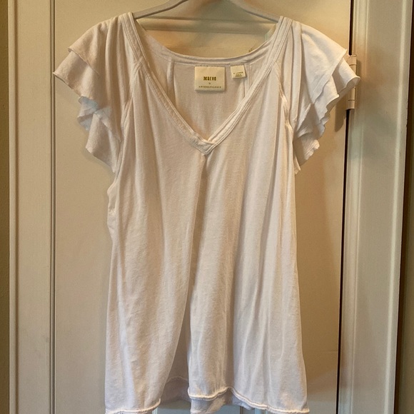 Anthropologie Tops - Anthropology Maeve XL ruffle sleeve tee